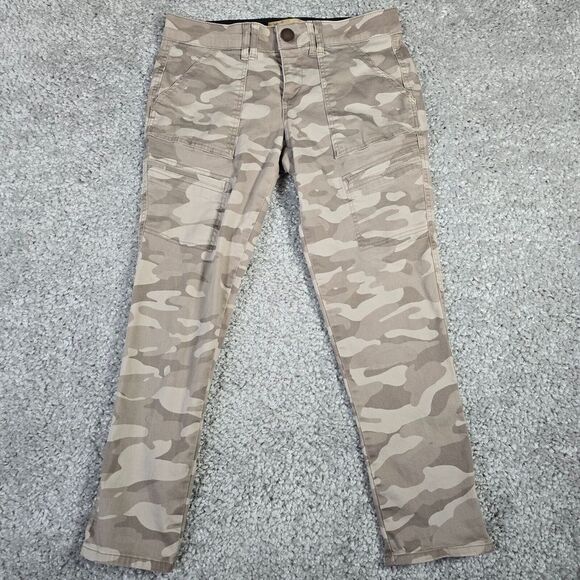 Democracy Jeans Womens 6 Brown Camo Skinny Ankle Ab Technology Stretch - Picture 2 of 14